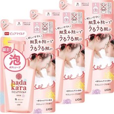 Hadakara 하다카라 바디 워시 샤워 젤 퓨어 마일드 리필 15.3Fl.oz(440ml) 3팩