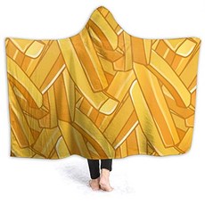 ARTIEMASTER French Fry Design Hooded Blanket Soft and Lightw (French Fry Design 80"x60" for Audlt), 본상품