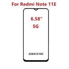 샤오미 레드미 노트 11 프로 4G SE 용 외부 화면 터치 패널 LCD 디스플레이 유리 커버 + OCA, [06] Note11E, 1개