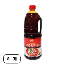 해표 고추맛 기름, 1.8L, 8개