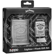 지포 라이터 선물 세트, Lighter & Flask (Silver), 1　　　　　(상품코드515p)