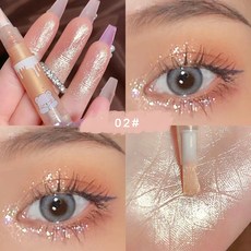 섀도우팔레트 여성용 샤인 리퀴드 아이 섀도우 펜슬 하이라이터 스틱 글리터 방수 샴페인 아이섀도우 아이섀도 펜 메이크업