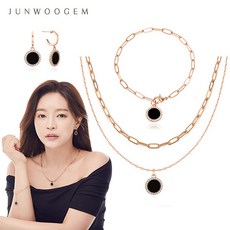 [K쇼핑][준우젬] 18k 천연오닉스세트 총5종