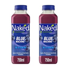 Naked Blue Machine Smoothie 네이키드 블루 머신 스무디 애플 블루베리 고지베리 비타민 드링크 750ml 2팩