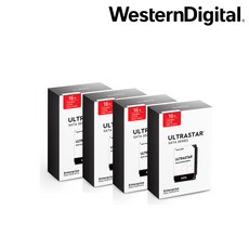 웨스턴디지털 울트라스타 NAS 패키지 HDD, 64TB, DC HC550 WUH721816ALE6L4 4PACK - hc4