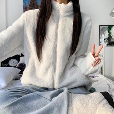 [최저가보장/5col] 포키 루즈핏 양털 후리스 집업