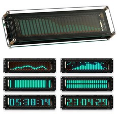 Nobsound AK2515 MIC 픽업 오디오 스펙트럼 VFD 사운드 레벨 미터 VU 스크린 디스플레이, JVFD2515 Wide
