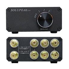 SOLUPEAK U31 1(3) IN ways OUT RCA 스테레오 오디오 소스 신호 스위처 선택기 분배기 schalter 상자, 한개옵션0