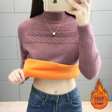 쇼핑쇼핑몰 이너셔츠 기모 융털없음 반폴라 두꺼운 여성 와이드 루즈핏 풀오버 이너티셔츠 겨울 가을 트렌드 x2개