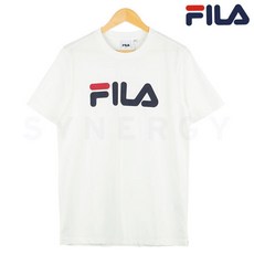 휠라 공용 리니어 로고 반팔티(화이트)FS2RSA2001X 티셔츠