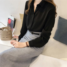 여자 데일리 카라 블라우스 셔츠 하객룩 오피스룩