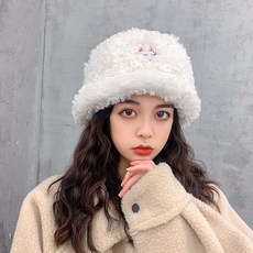 램스울 융털 벙거지 얼굴이 작아 보인다 INS 보온 버켓 클로슈햇 여성 가을