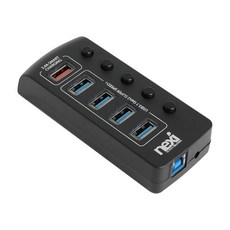 USB3.0허브 4포트 유전원 확장 10Gbps 충전포트 여러개 USB3.1 GEN2 멀티포트 개별스위치 NX1233