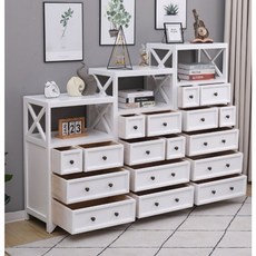 원목 3단 서랍장 미니 수납장 레트로 거실 빈티지 엔틱 정리함 2단 4단, 라이트화이트4말50x35x84cm