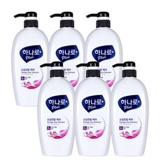 하나로 플러스 손상모발 케어 샴푸 680ml, 6개 - 대나무추출물