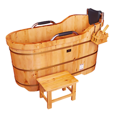  편백나무 반신욕기 사우나 전신 스톤찜질 욕조 히노끼, 100x60x75cm/패키지1 