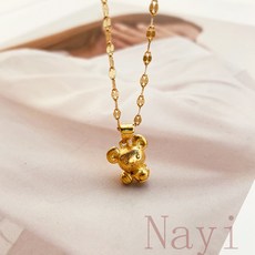 순금꽃목걸이