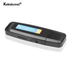 디지털 음성 레코더 펜 USB 전문 딕 터폰 휴대용 레코드 오디오 녹음 인터뷰 회의 TF 카드 슬롯|디지털 음성 녹음기|, 1개, 단일, Black