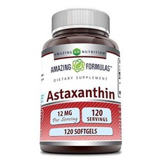 Amazing Formulas 아스타잔틴 12mg 소프트젤 보충제 | GMO 프리 글루텐, 120정, 1개