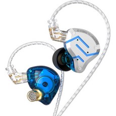 인이어 모니터 오디오 엔지니어 행사용 KZ ZS10 Pro 소음 차단 헤드폰 4BA 1DD 5 드라이버 이어폰형 HiFi 금속 이어폰 스테인레스 스틸 페이스플레이트 포함 2핀, without Mic_Meteor Blue, Meteor Blue, 1개