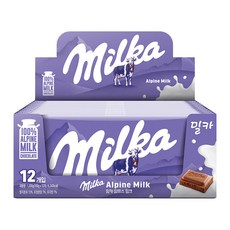 밀카 초콜릿 알프스밀크 100g 12개