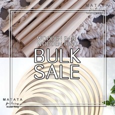 마타타 기획 판매 마크라메 재료 드림캐쳐 DIY 우드링 및 목봉 벌크, [벌크]우드링 지름:8cm - 30개