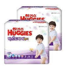 하기스 NEW 맥스드라이팬티 7단계 (남)28매, 56매