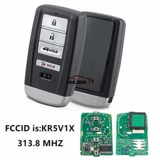 Acura 3 1 버튼 스마트 원격 차량용 키 FSK315mhz PCF7953X HITAG 47 FCCID KR5V1X SUV MDX RD, 1개