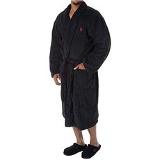 폴로 랄프로렌 남성 샤워가운 옵션 (사이즈 색상) 택1 Polo Ralph Lauren Men Microfiber Plush Long Sleeve Shawl Collar Robe, Size = Large-X-Large | Color = Cruise Navy/Basic Gold Pony Print, 본문참고