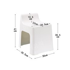 목욕탕 의자 높은욕실 사우나 샤워 등받이 의자, 화이트, 화이트