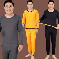 할머니옷 아빠 내복에 뽀글이 중노년 남성 할배 추복 세트 노인 라운드 옷