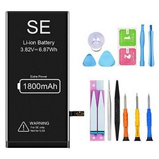 1800mAh 배터리 호환가능한 with 아이폰 SE Vancely 고 용량 교체용 배터리, 상세내용참조