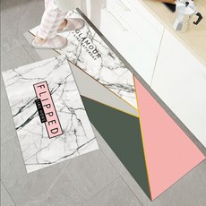 카페트 지우기가능 .입구매트 진입문 PVC도어매트 현관 가정용 주방 미끄럼방지 방수 일회용 매트, C02-glamour애쉬 대리석(주방 PU)