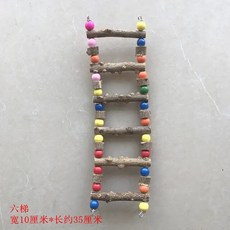 앵무새용품 앵무새 물린 피로 해소 천연 잔톡룸 나무 사다리 스윙 스테이션 폴 로드 창고 햄스터 다람쥐 애완 동물 장난감, 3.6 Ladders, 1개