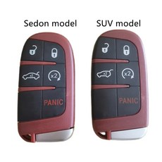 스마트 원격 키 쉘 포브 Scat 팩 392 DAYTONA HEMI 챌린저 닷지 충전기 헬캣 SRT FCC M3N40821302 5 버튼, 4)Sedon model for silver Hell