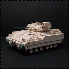 미국 M2A2 브래들리 보병 전차 종이모형 143 수공지 기예 DIY, 수입 종이 퀄리티 프린트