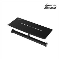 아메리칸스탠다드 [아메리칸 스탠다드] 블랙 스테인레스 선반 이중 휴지 걸이 FH1060-5EAK450AW, 1개