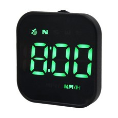 KAOLALI G4 디지털 GPS 속도계 자동차 HUD 헤드업 디스플레이 속도 MPH 나침반 피로 운전 경고 과속 알람 트립 미터 자동차용, G4S-Green, 1개