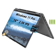 Lenovo Yoga 7i 16 2-in-1 컨버터블 비즈니스 노트북 [윈도우 11 프로] 16인치 2.5K IPS 터치스크린 12세대 인텔 12코어 i5-1240P 8GB, 8GB DDR5 RAM | 2TB PCIe SSD, 1개