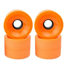 YSSHOP 4Pcs 스케이트 보드 바퀴 교체 PU 롤러 78A Longboard 부품, 오렌지, 4개