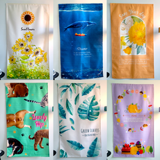 냉장고장 커튼 가림막커튼 가리개 패브릭포스터 바란스 중문대용 중문대신