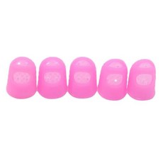 다기능 실리콘 심블 구멍 뚫린 보호 손가락 슬리브 DIY 공예 재봉 액세서리 5 개/로트, 5개, 03 pink