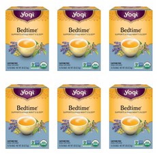 Yogi Tea Organic Bedtime 요기티 굿나잇 베드타임 티백 16개입 6팩