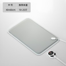 강아지전기장판 반려동물 고양이 온도조절 전기매트, 07.그레이 M- 40 60cm, 1개