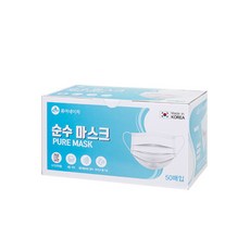 [N사 판매량 1위 쿠팡 상륙] 퓨어네이처 순수마스크 1상자 50매입 일회용 덴탈마스크 리뷰후기