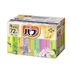 탄산력이 있는 밥 약용 입욕제 9종의 향기 × 8정 (72정) 코스트코 일본제, 1개