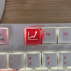 (샵타스틱) 오른다 상승장 키캡 R4 교차 축 기계식 키보드 키 캡 주의오버워치 반투명 키캡, 1개, 오른다 블랙 1개