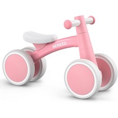 SEREED 유아용 자전거 12-24개월 밸런스 네발 돌잔치 어린이날선물 페달없는 핑크