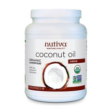 누티바 압착 버진 코코넛 오일 Nutiva Cold-Pressed Virgin Coconut Oil 78oz(2.3L), 상세내용참조, 1개, 2.3L