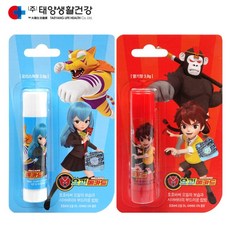 캐릭터 어린이 립밤 립크림, 요괴메카드 딸기1개+모이스쳐1개, 1세트
